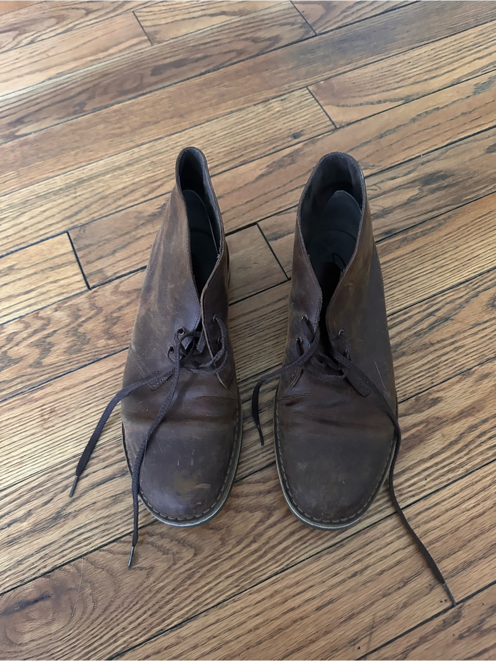 Men's Brown Leather Lace-Up Clarks Boots